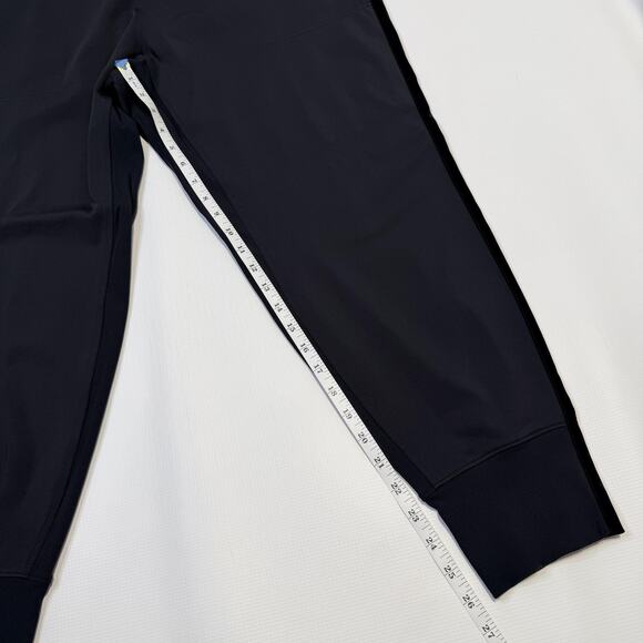Athleta Jogger Pants Womens XL Black High Rise Rib Waist Zip Pockets Stretch - Picture 7 of 13